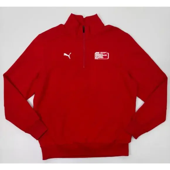 PUMA Formula 1 Las Vegas Grand Prix Red Half Zip Pullover Size Large - Picture 1 of 10